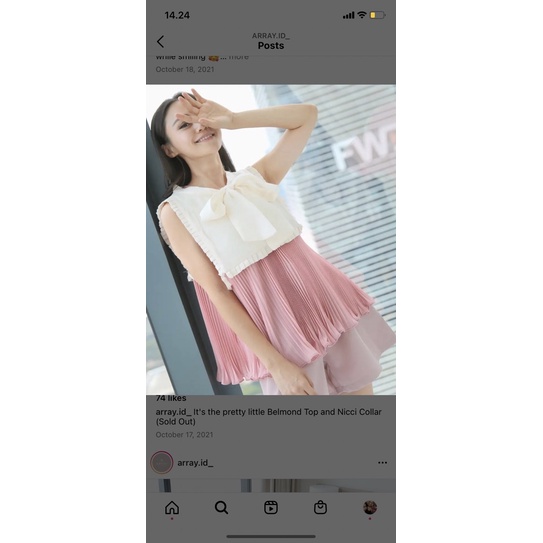 ARRAY ID array id BELMOND TOP AND NICCI COLAR (preloved)