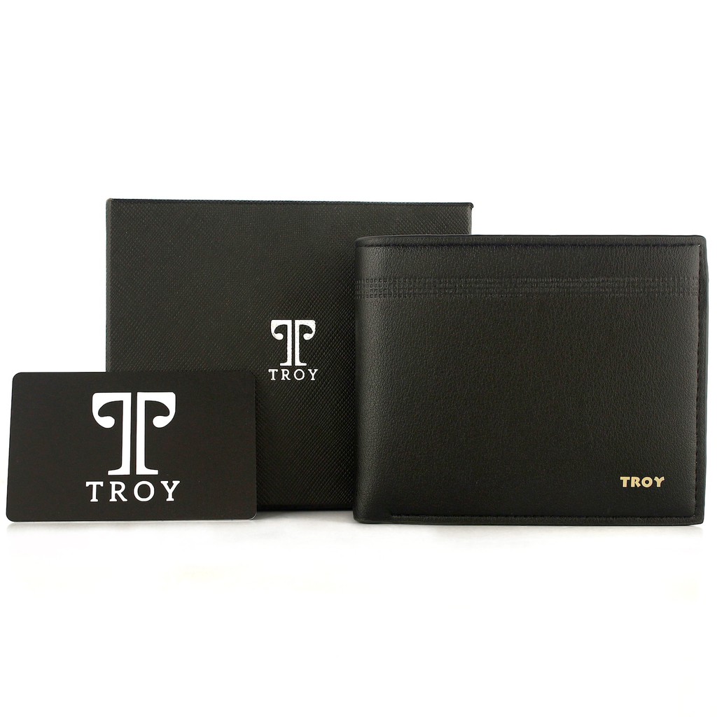 TOKOKOE - Dompet Pria Bahan Kulit Vegan Original model Lipat Dengan Kotak Exclusive - Troy - Xoho