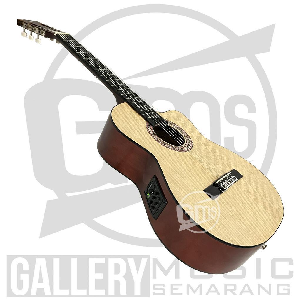 Gitar Klasik Elektrik Cutaway Nylon C315 Tanam Besi Gitar Klasik Elektrik Cutaway Equalizer Tuner Fishman