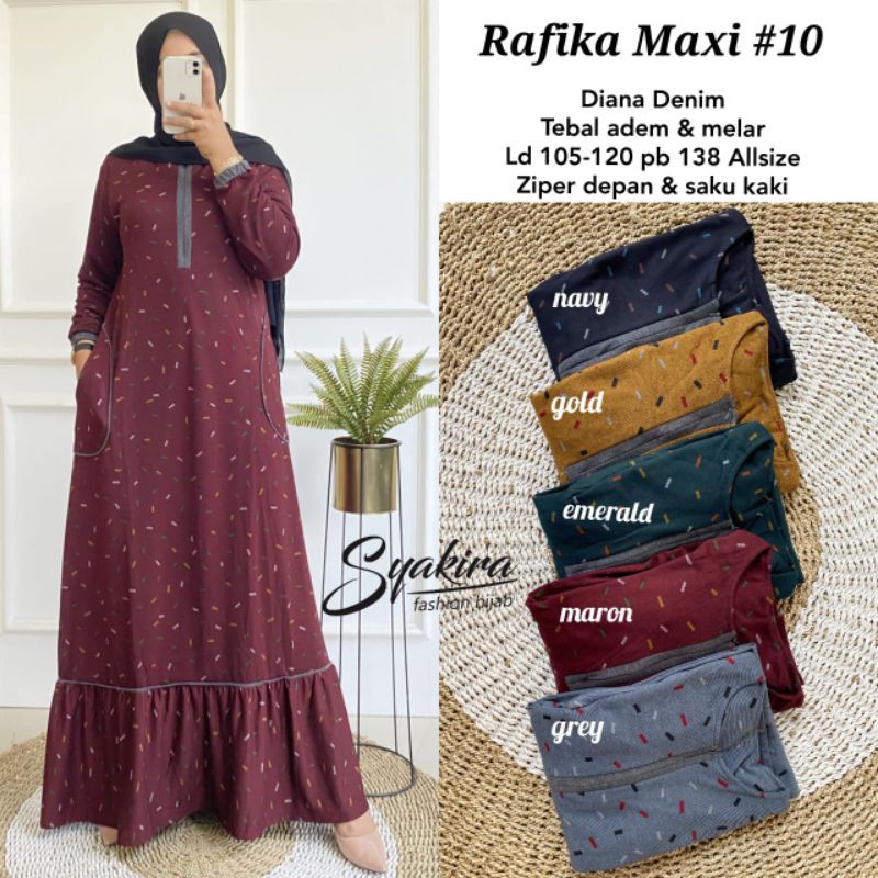 Rafika maxy dress denim diana busui