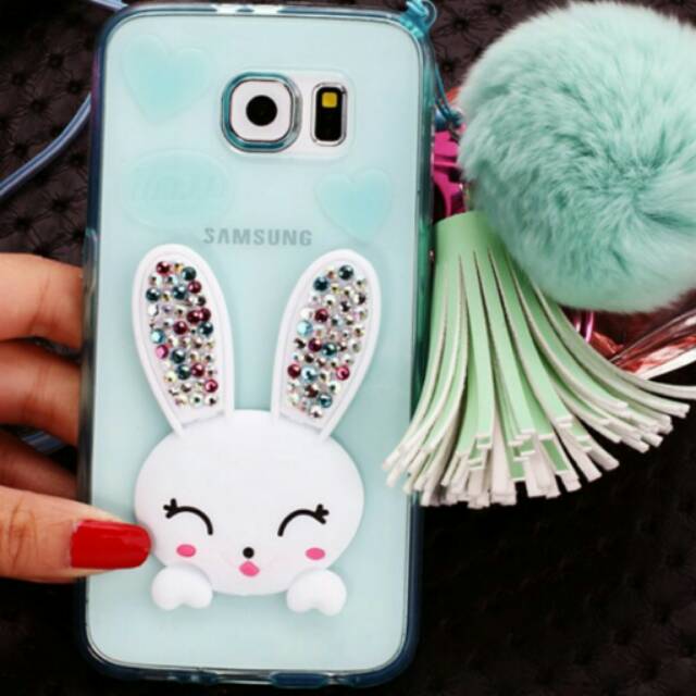 Casing Samsung S5/ S6/ S6 Edge / S7 / S7 Edge Softcase Flo Rabbit