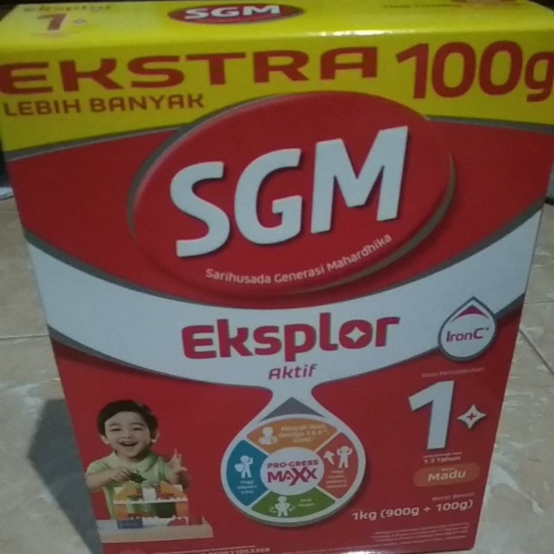 SGM 1+ Madu 900gr+100gr kemasan baru