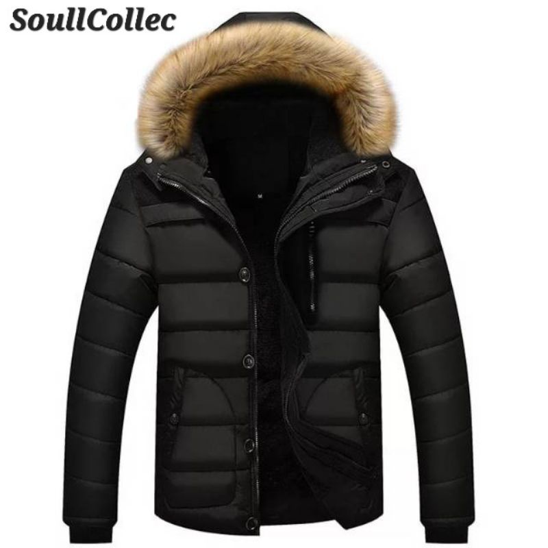 jaket winter musim dingin jaket bulu mantel gelembung jaket pria tebal parka hoodie bulu