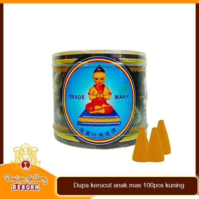 Dupa Kerucut/ Tumpeng Wangi Harum anak mas 100 pcs Kuning