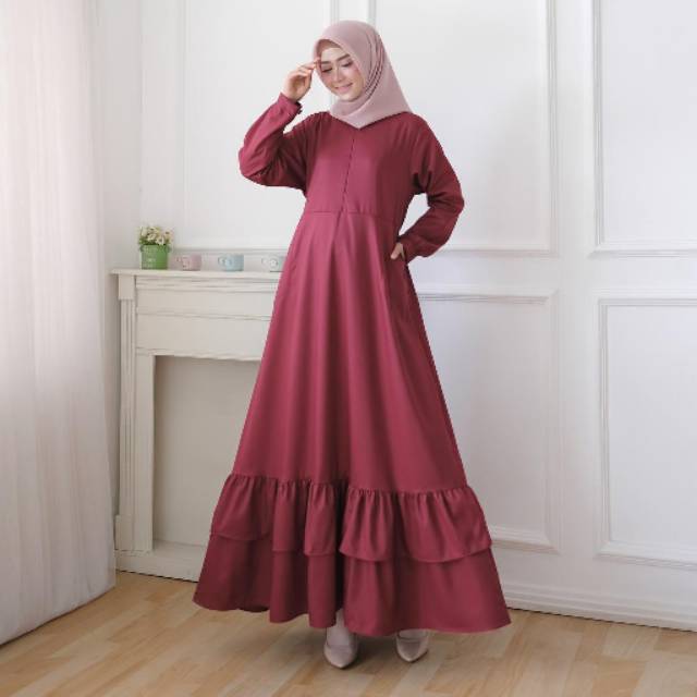 GAMIS MARUN POLOS / GAMIS UMROH / GAMIS TOYOBO / GAMIS ADEM ORIGINAL / BAJU MARUN