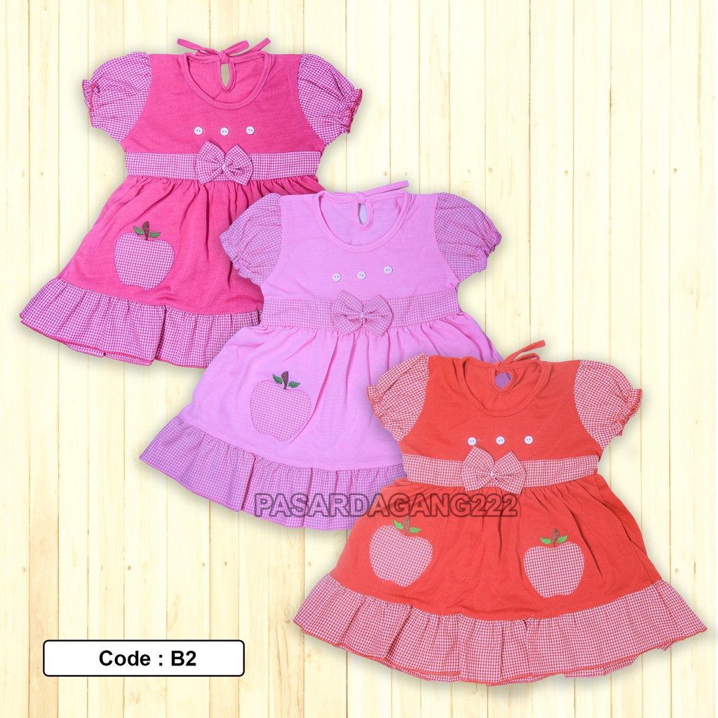 BAJU ANAK DRESS APPLE B2