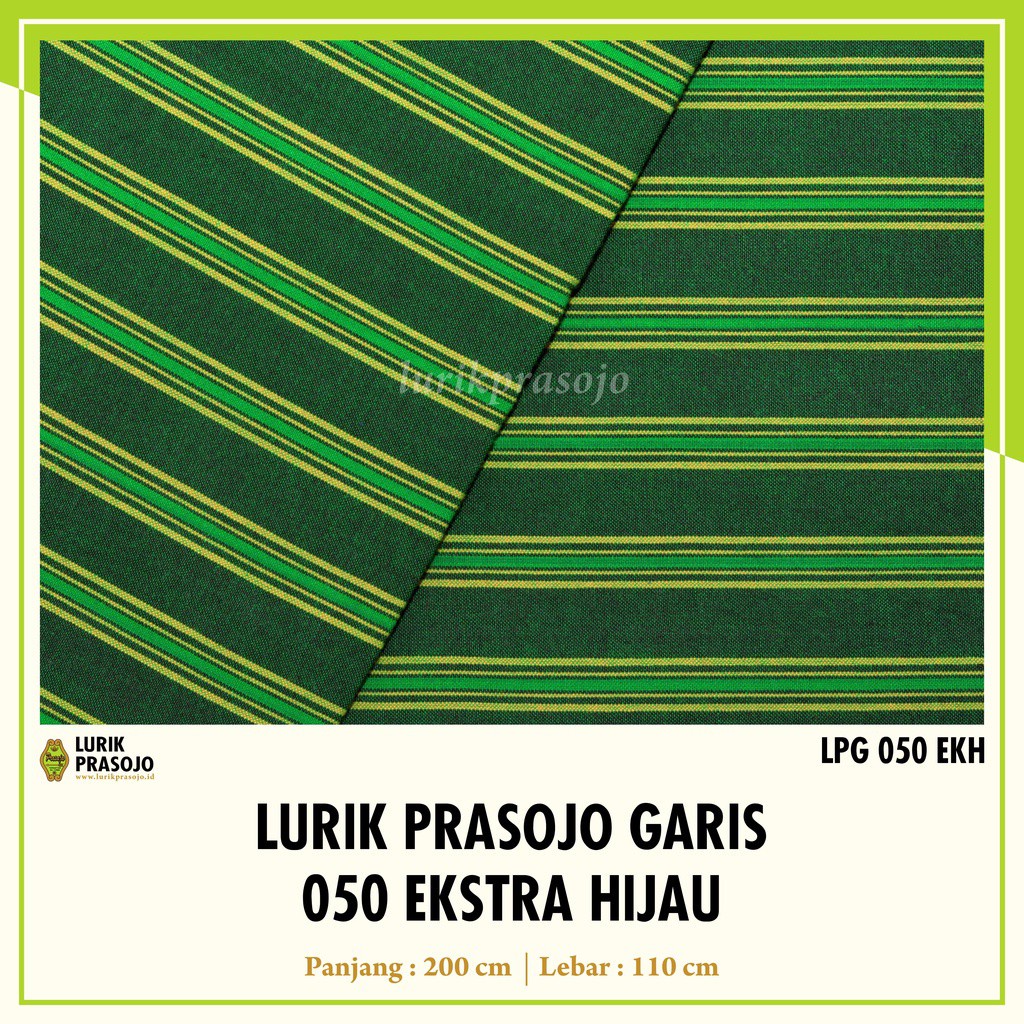 kebaya wanita Lurik Prasojo Garis 050 Ekstra Hijau