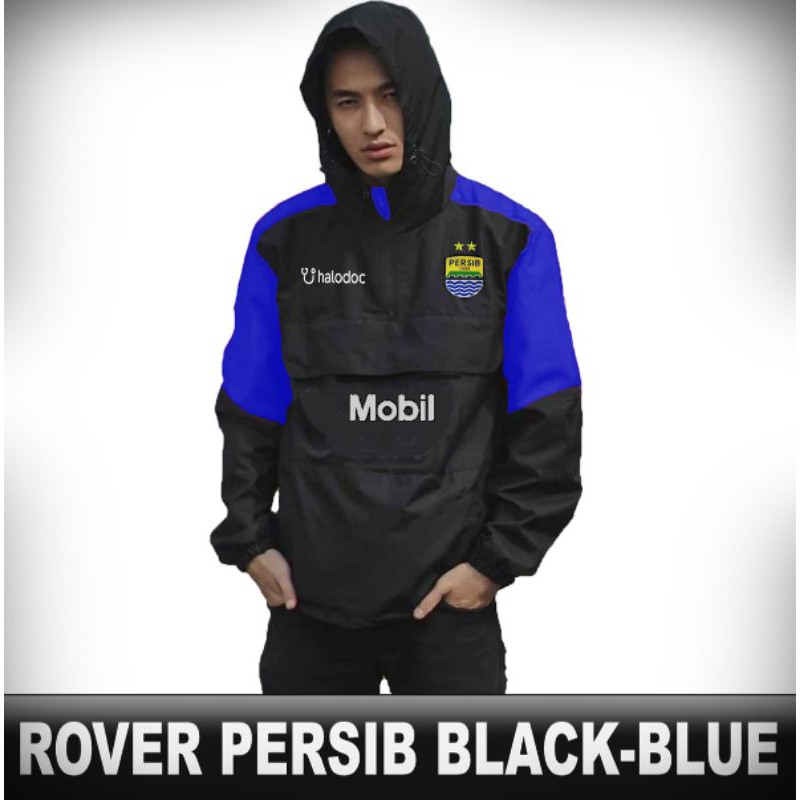 Jaket Cagoule Persib Bandung Biru Hitam Terbaru Jaket Tribun Supporter Bola Kekinian