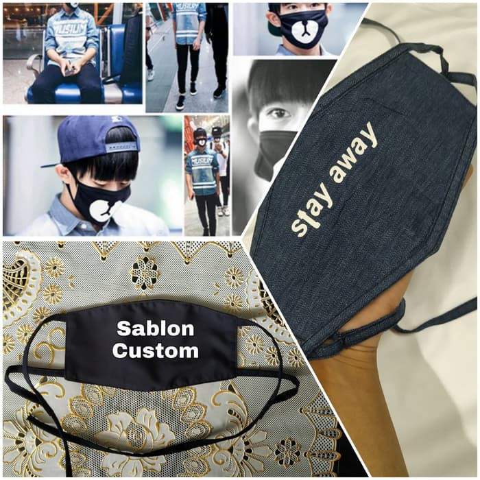Masker Kain Sablon Custom Satuan Suka Suka