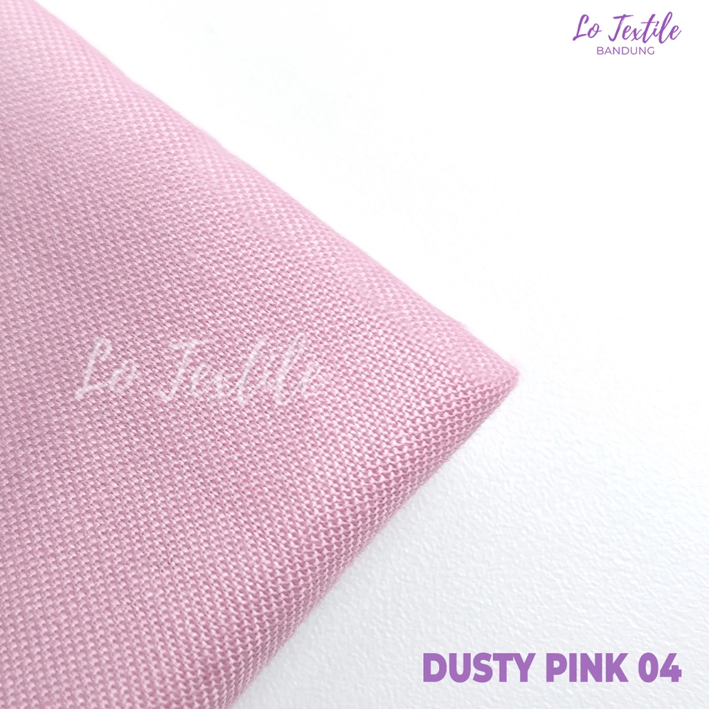 Kain Katun Toyobo Fodu Premium 0.5 Meter (Seri 1) - Bahan Katun Podu Cotton Koko Gamis Meteran-Dusty Pink - 04