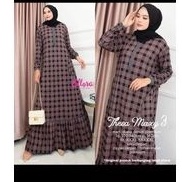 Maxi Dress Gamis Jumbo Bahan Diana Denim