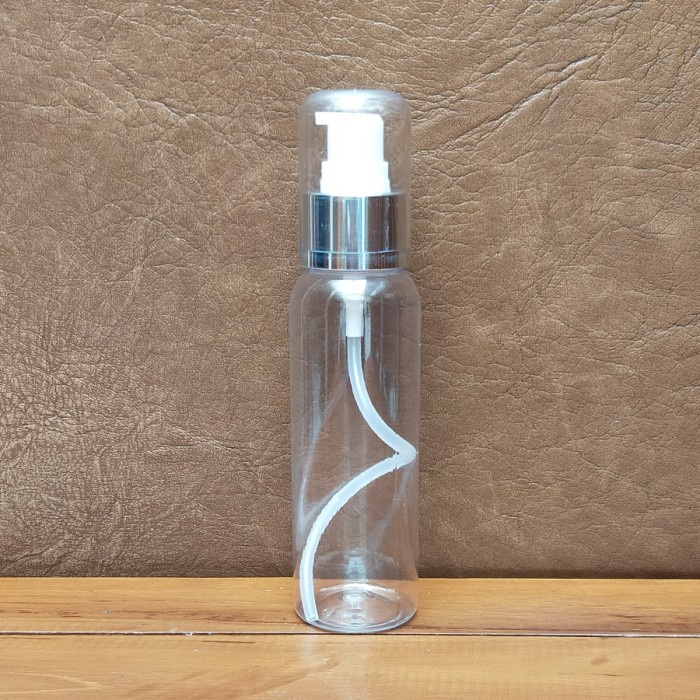 BABEE - BOTOL PLASTIK 100ML PUMP TREATMENT SILVER / BOTOL 100 ML / BOTOL ISI ULANG [HARGA GROSIR]