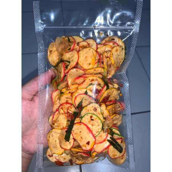 

Kerupuk Seblak Warna Pedas Daun Jeruk 500 gram