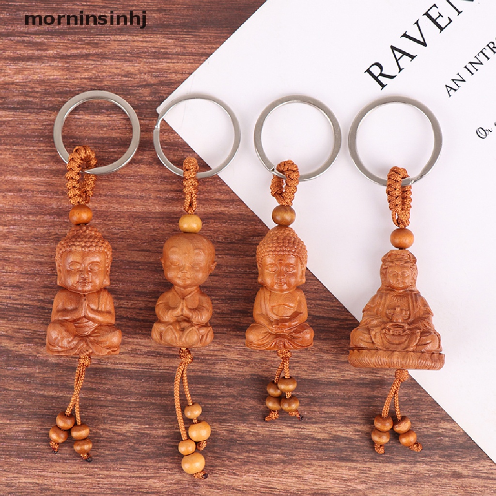 Kunci Desain Ukiran Buddha Mornin Realistis Bahan Kayu Mahoni