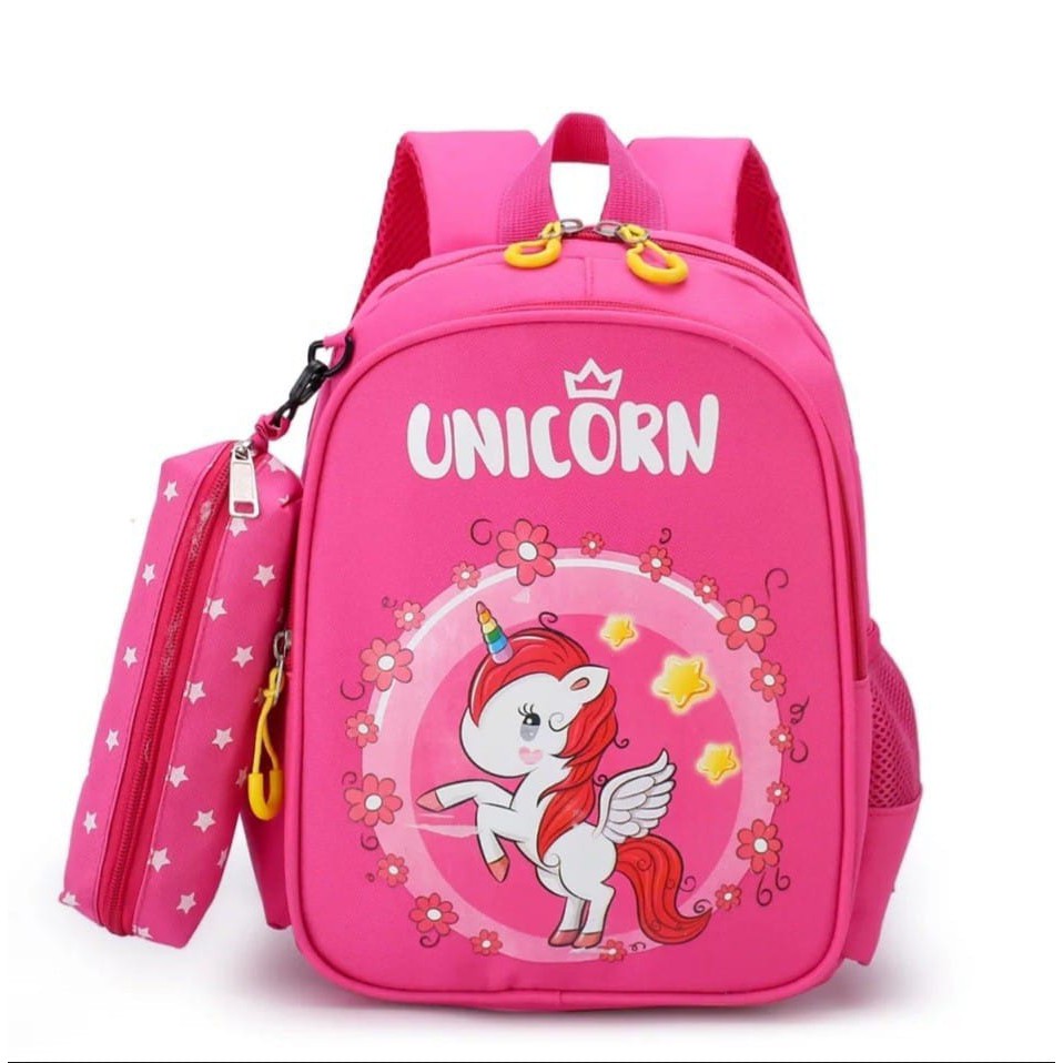 ARMELIA SHOP - Tas Sekolah Anak Perempuan / Tas Ransel Anak Motif Terbaru Kuda Poni Unicorn