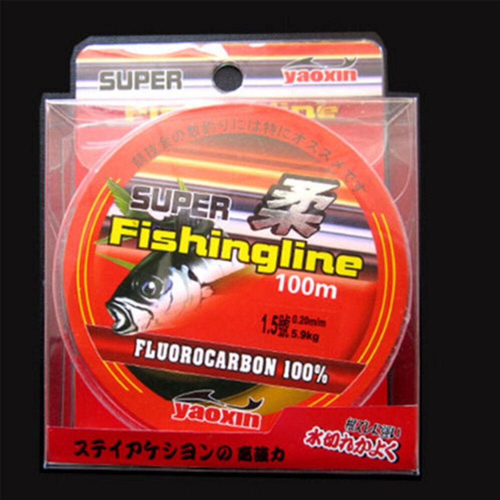 Super Strong 100% Fluorocarbon Monofilament Nylon Fishing Line 0.4-8LB 100m