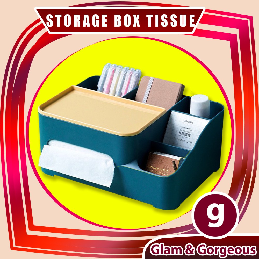 Kotak Tissue Unik Serbaguna Box Storage Plastik Decorative KT003