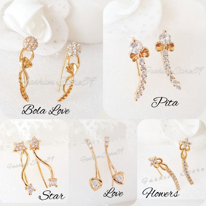 Ready Anting Jalar anting Catok Fashion Perhiasan lapis emas 18k xuping impor fashion