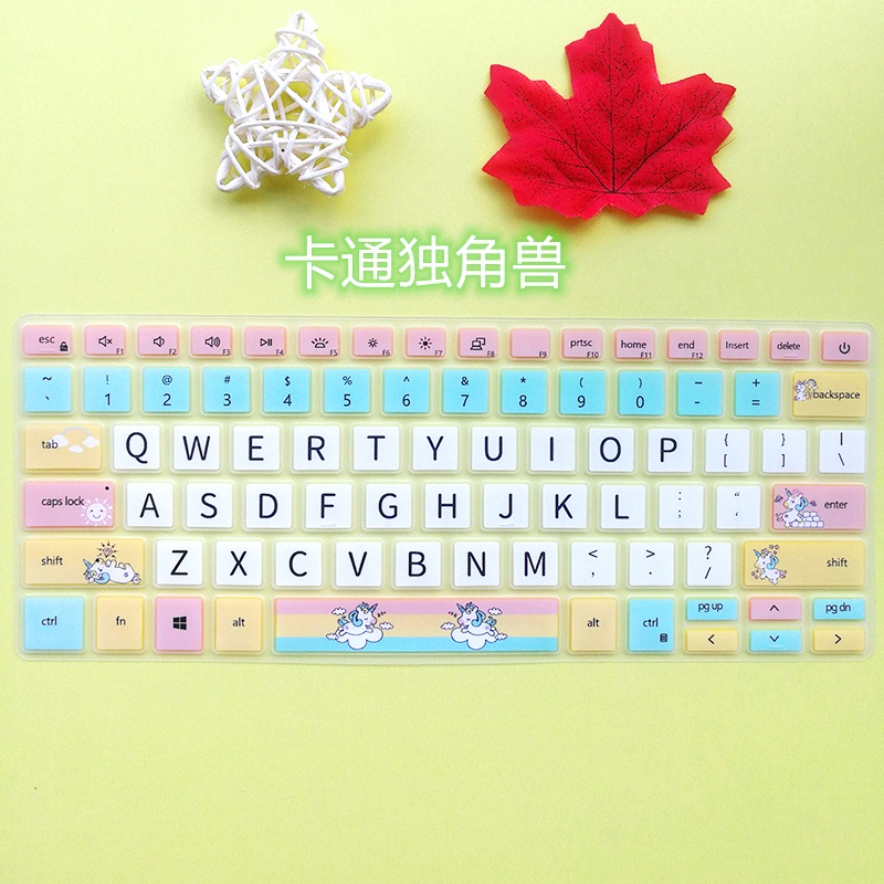Dell Vostro  3400 14 Inch Notebook Keyboard Film 3405 3401 Computer Protection Film Cute for Inspiron5390，Inspiron5390/5391，5390，Inspiron5490/5493，Inspiron5498,Inspiron5000 FIT 14inch ,Inspiron7391，Inspiron7490, Latitude 3301-unicorn