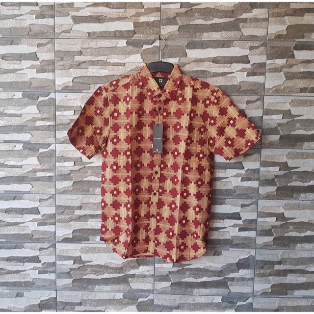 Kemeja Salt n Pepper 124 Maroon Original