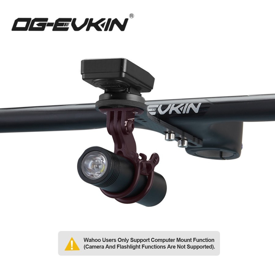 OG-EVKIN Carbon braket Mount Garmin Bryton Wahoo cylocomp GPS lampu