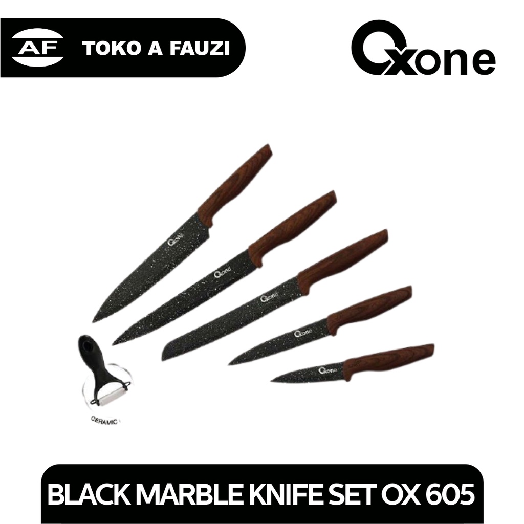 OXONE BLACK MARBLE KNIFE SET OX-605