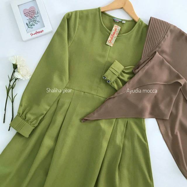 Shafeeya gamis polos shaliha dress