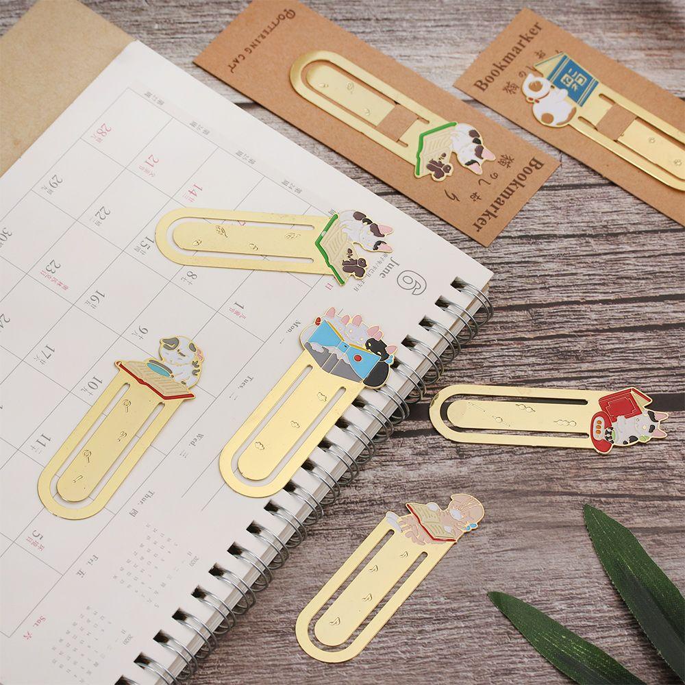 Suyo Bookmark Stationery Kartun Label Logam