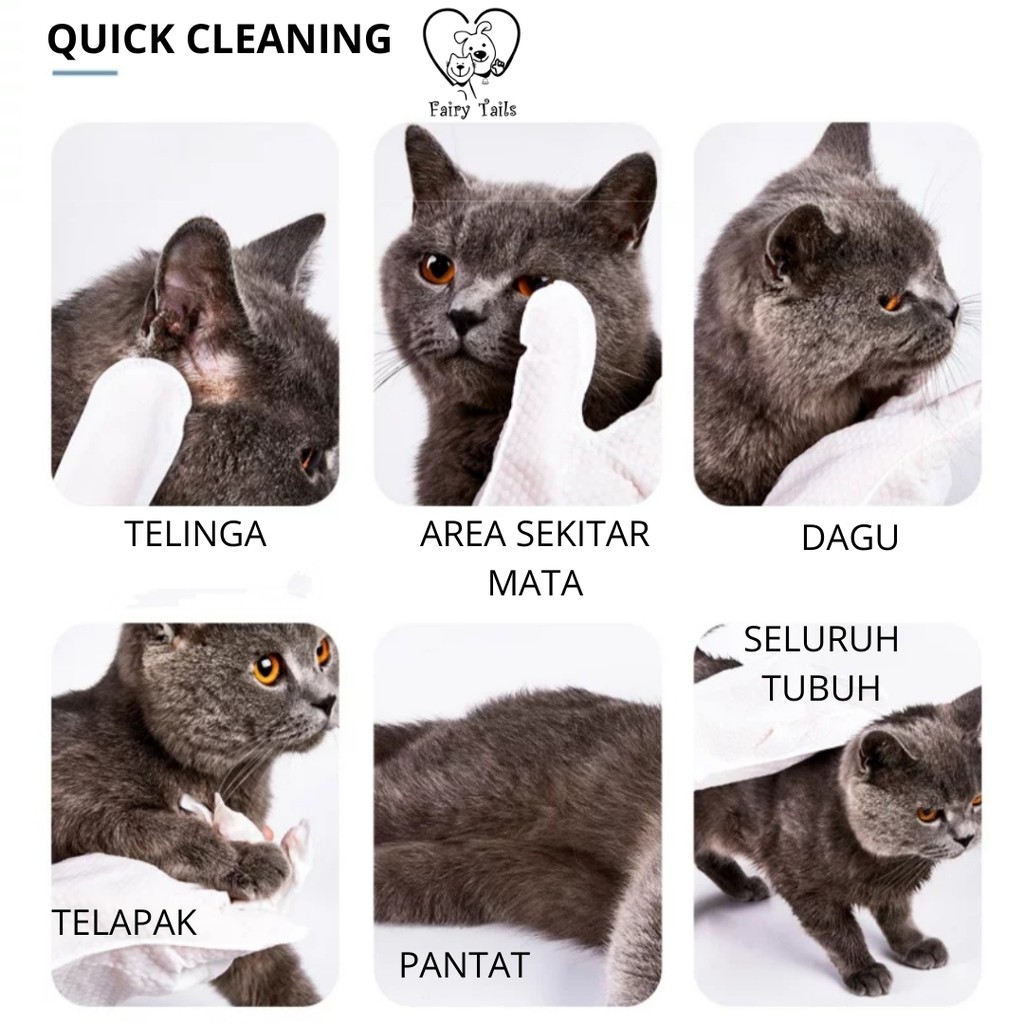 Sarung Tangan Pembersih Spa / Tissue Tisu Basah Untuk Anjing dan Kucing Tanpa Mandi / Pet Spa Cleaning Gloves Grooming Perawatan dan Kebersihan Anabul