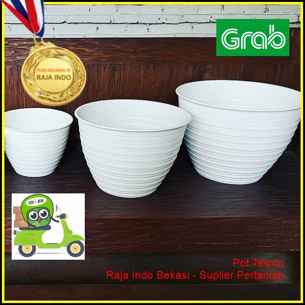 ORI BJB POT TAWON 24 CM PUTIH atau POT MADU 30 PUTIH BUKAN POT TAWON PIRUS PANJANG 241 PUTIH OK