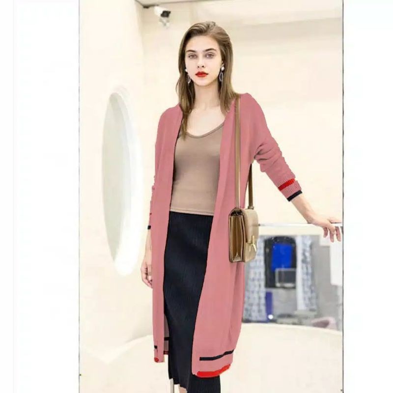 Cardigan Wanita Rajut Halus Long Cardigan BEAUTY CARDY go good ok