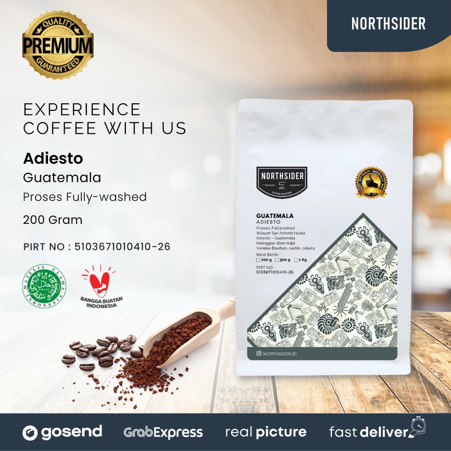 BIJI KOPI ARABIKA GUATEMALA ADIESTO WASHED - 200GR NORTHSIDER COFFEE