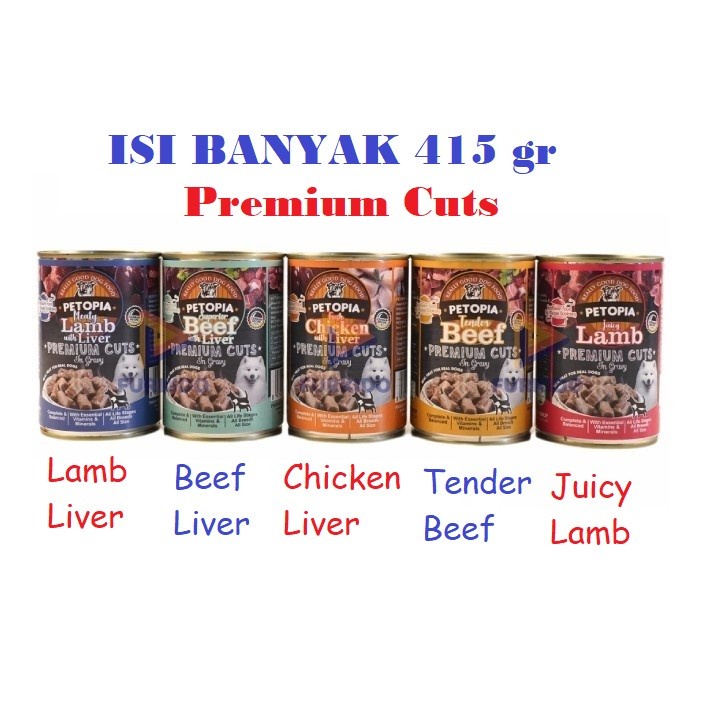 Petopia Premium Makanan Anjing Kaleng Basah Wet Dog Food 415 gr