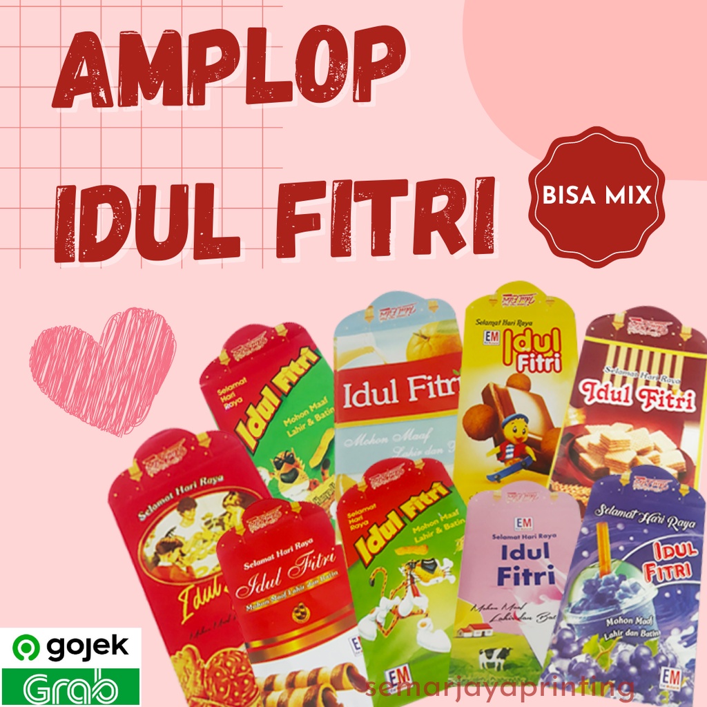 

Amplop Lebaran Motif unik motiv makanan/snack