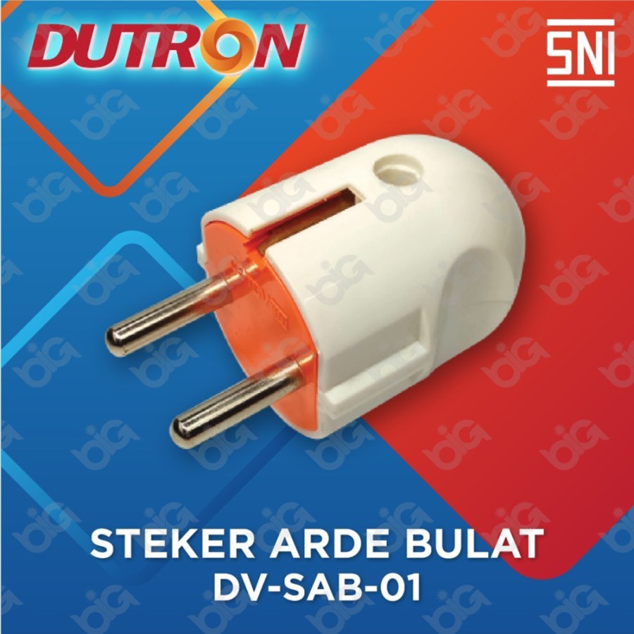 DUTRON Steker ARDE BULAT Kepala Colokan Kabel Listrik DV SAB 01