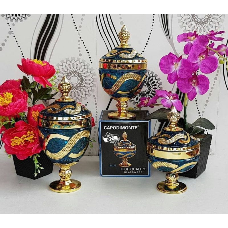 Toples lebaran elegant SET 3PCS ACL capodimonte AB 1808 123 GOLD