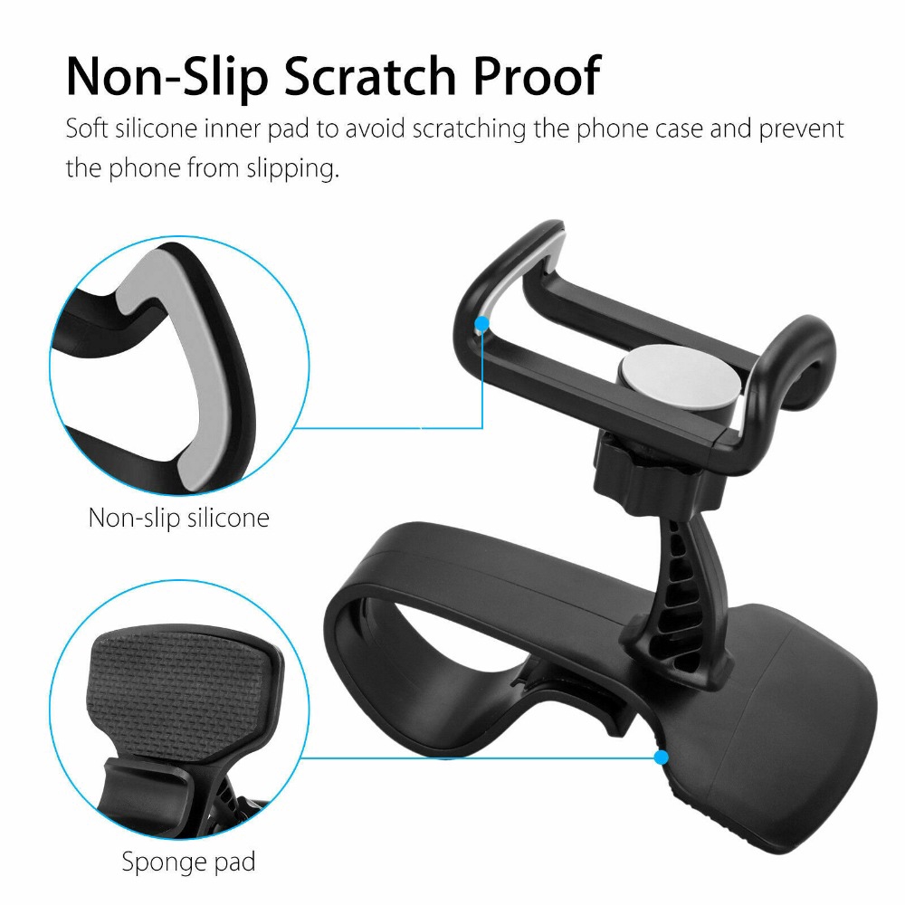 Universal Car Phone Holder Car Dashboard Cell Phone GPS Mount Holder Stand Phone Clip