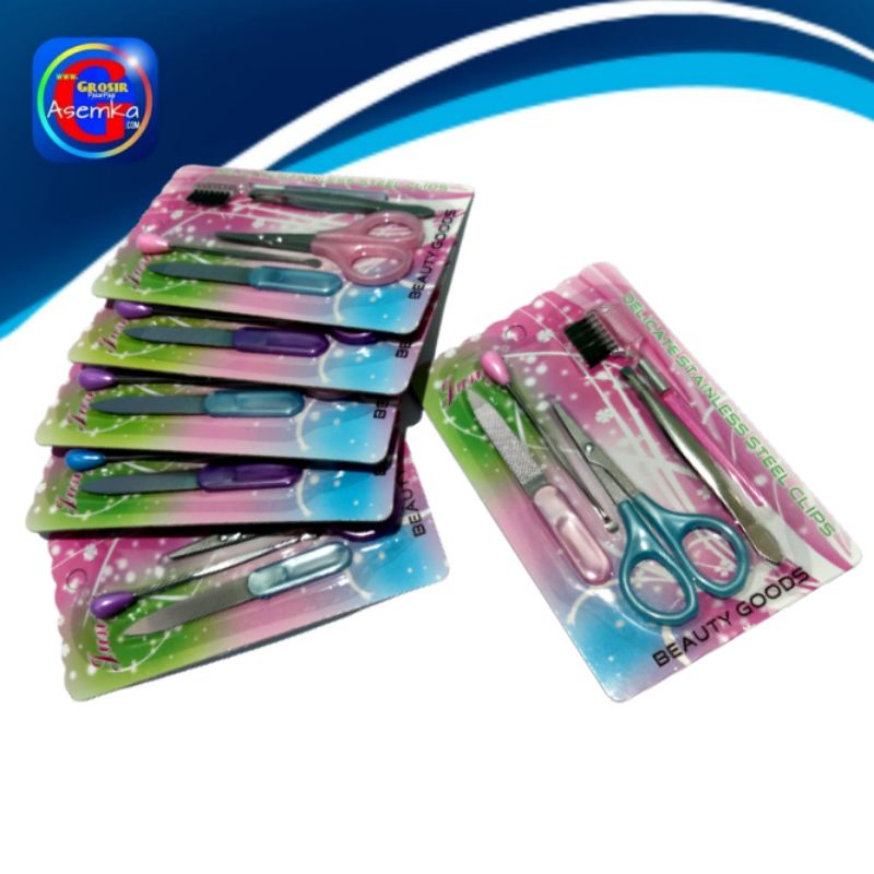 Pinset set Beauty Goods 6 Set Manicure Padicure Beauty Tools