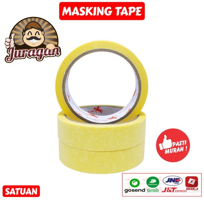 

Lakban Kertas / Masking Tape 24 MM JURAGAN PACKING SEMARANG