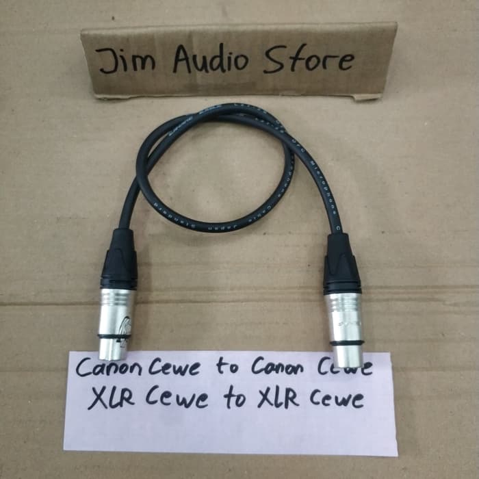 Kabel Mic canare 50 cm XLR cewe to XLR cewe / Canon cewe to Canon cewe