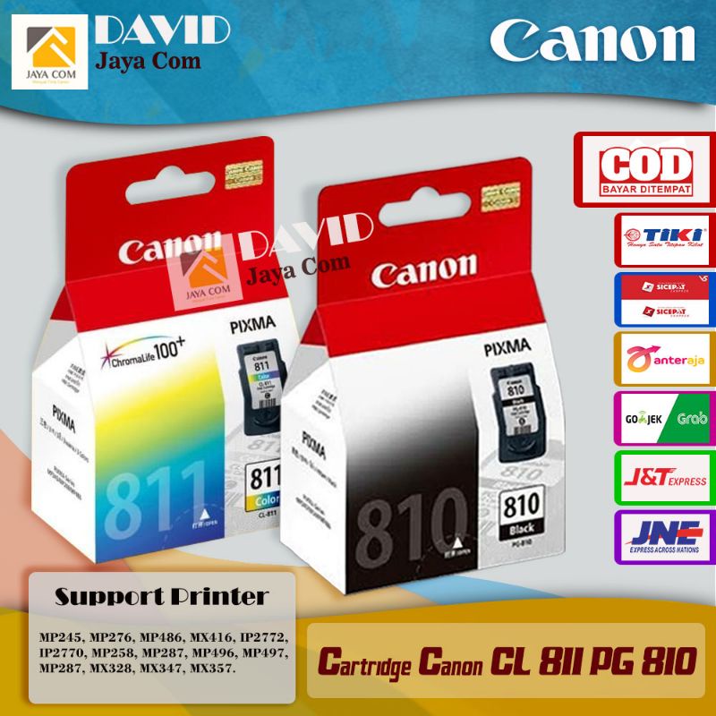 1 Set Catridge Printer Canon 810 Black &amp; 811 Colour