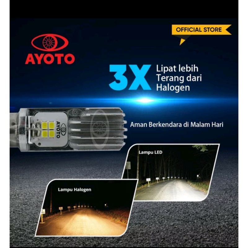 Lampu bohlam motor led AC DC bebek matic ayoto