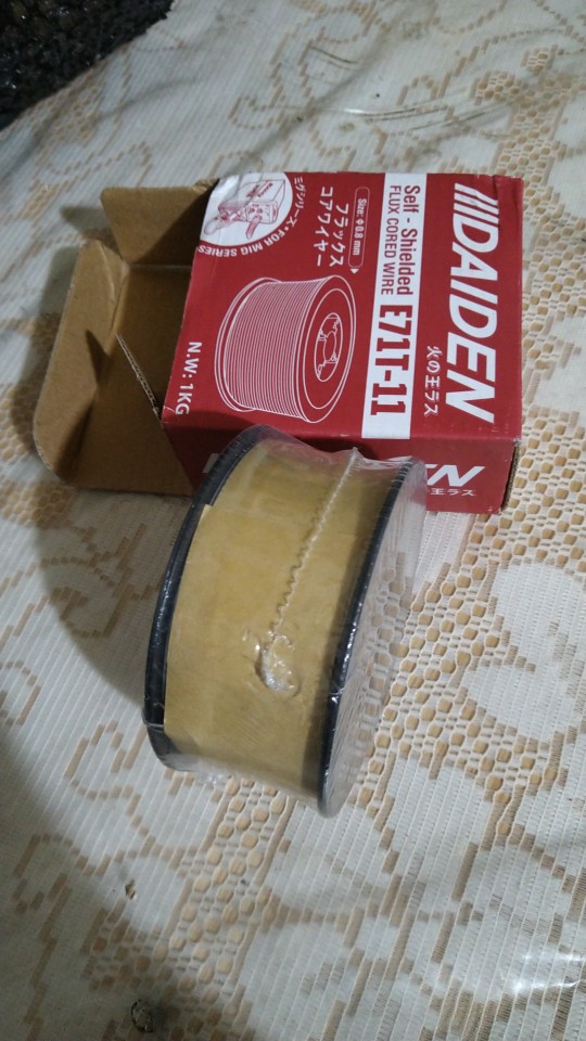 Daiden Kawat Las Flux Core 0.8 Mm Gasless Gas Less Mig Tanpa Gas Co E71t-11 E 71 T - 11 1kg Besi