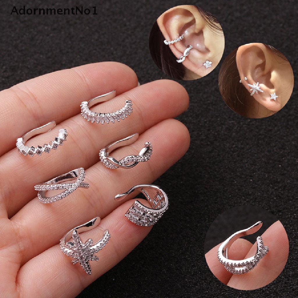 (AdornmentNo1) 1pc Anting Klip Tanpa Tindik Untuk Wanita