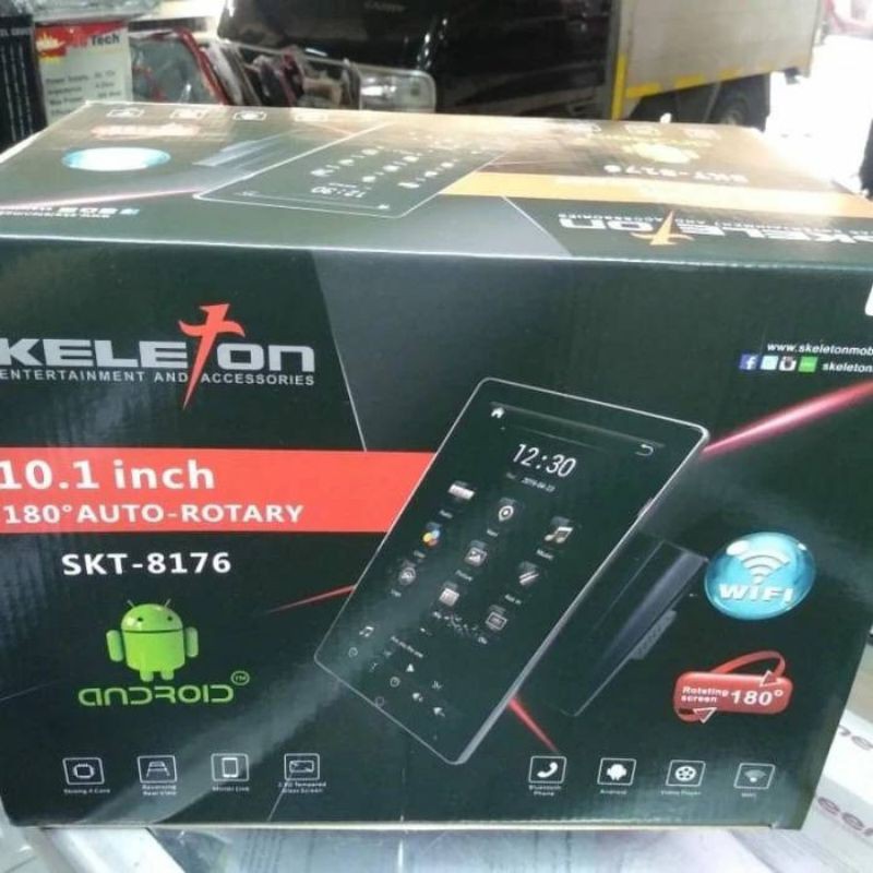 head unit android 10 inch skeleton skt 8176 double din android 10 1 inch auto rotary ram 2 gb resmi