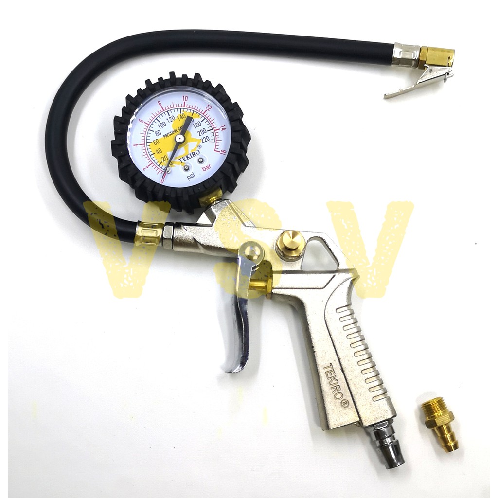 Tekiro Tire pressure gauge 200PSI / Isian angin 3 fungsi / TG 3 / isi ban