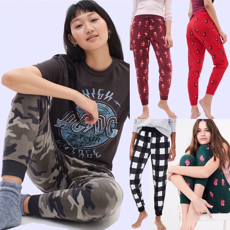 lovemecorner A6113 AEROPOSTALE POLYFLEECE JOGGER PANTS CELANA JOGER WANITA MOTIF PINGGANG KARET