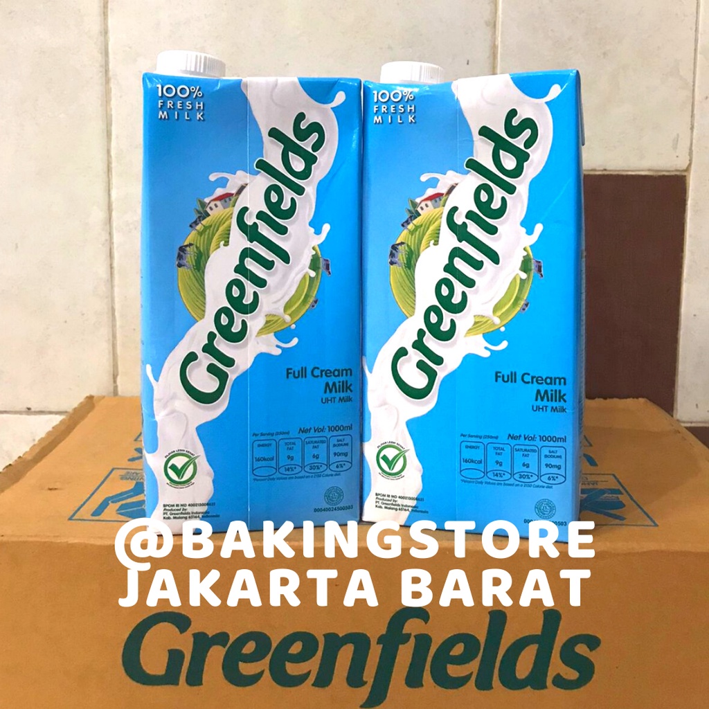 

Susu Greenfields UHT Full cream 950 ml | UHT Milk 950 mili liter HALAL