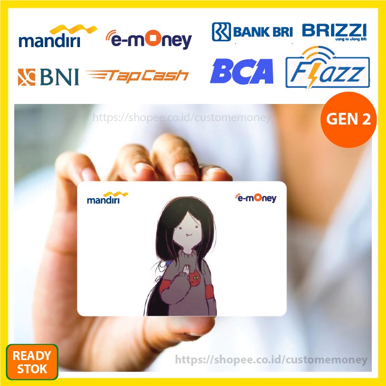 Emoney Adventure Time Vampire Anime 20 Etoll Mandiri Flazz GEN 2 BNI Tapcash BRI Brizzi - 1 SISI