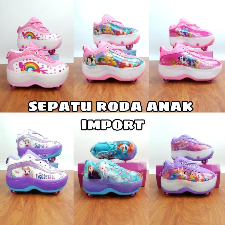 SEPATU RODA ANAK IMPORT/SEPATU RODA ANAK KARAKTER/ SEPATU RODA DISNEY / SEPATU RODA ANAK PEREMPUAN